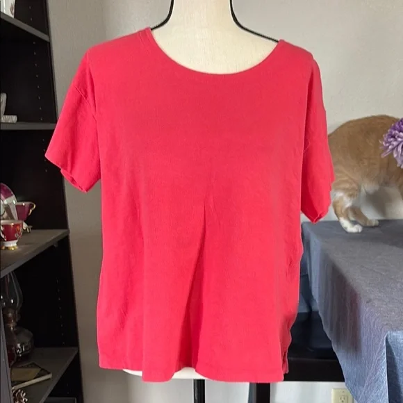 T by Talbots Women’s Size Large Petite Pink Tee - Picture 1 of 6